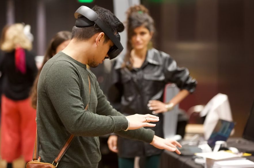 Don in a VR headset